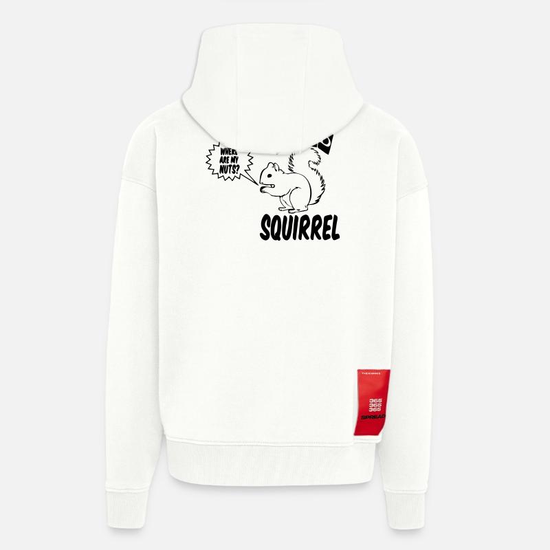 ADHD Squirrel ADHS Spruch Geschenk - Zip Hoodie - made by SPREAD - OFF WHITE