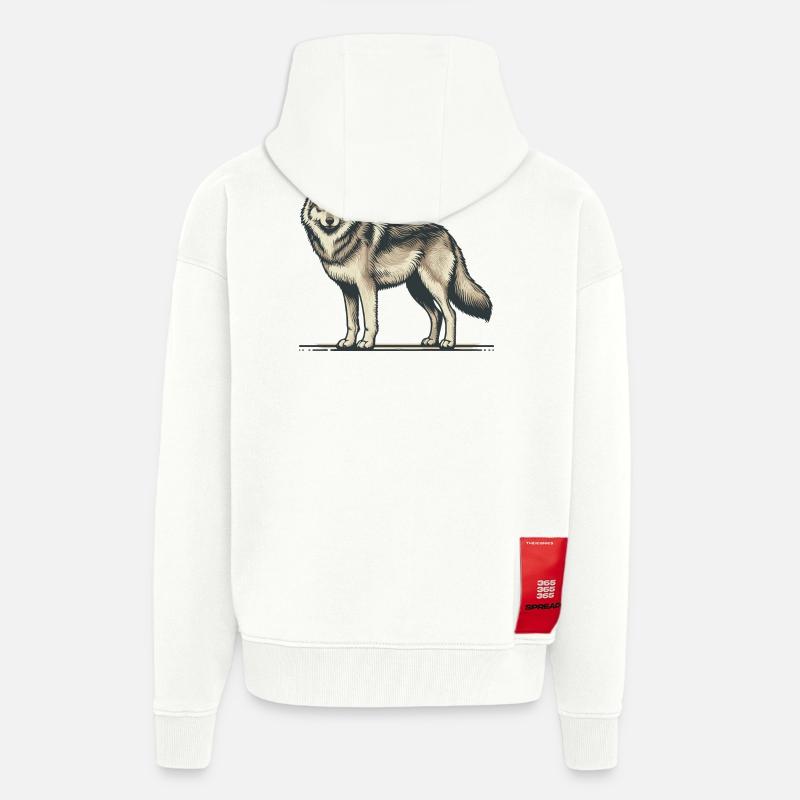 Loup - Veste à capuche bio épaisse oversize fabriqué en UE - OFF WHITE
