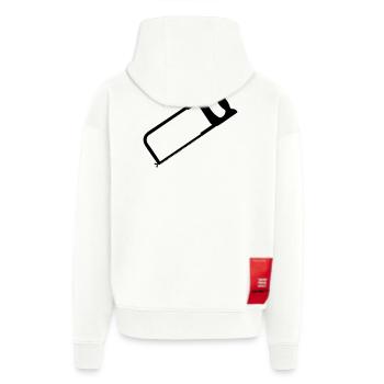 Outils de scie à métaux - Veste à capuche bio épaisse oversize fabriqué en UE - OFF WHITE - Dos