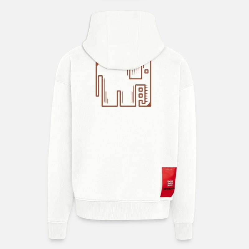 Elephant - Zip Hoodie - made by SPREAD - OFF WHITE