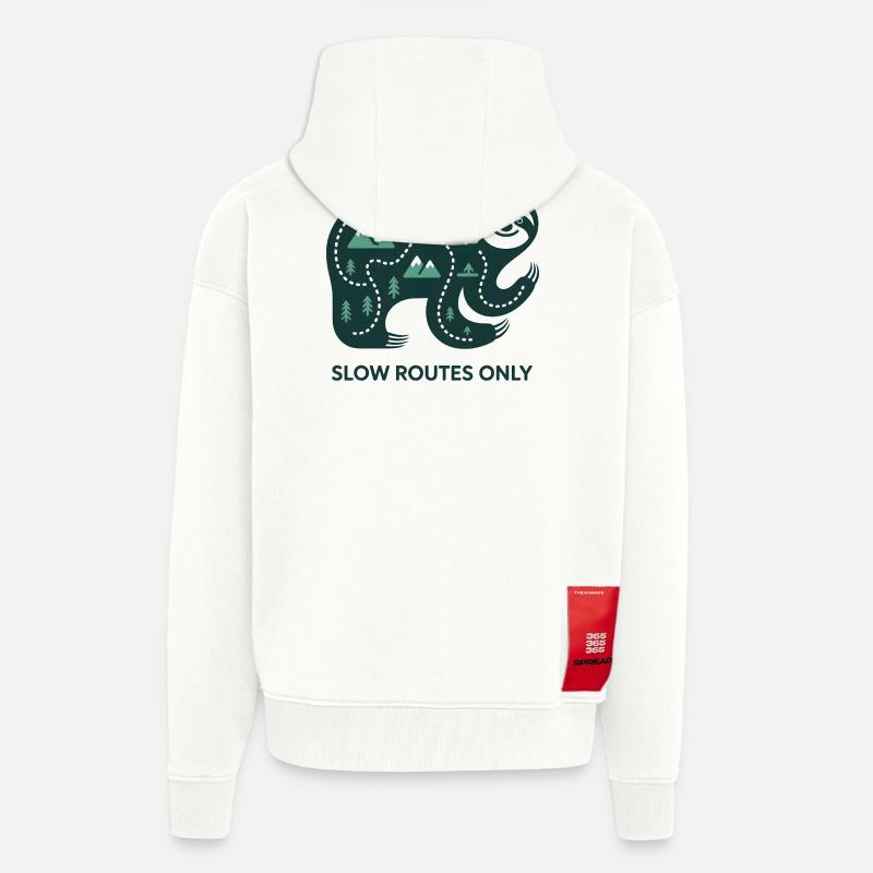 Langsame Routen Nur Elefant - Zip Hoodie - made by SPREAD - OFF WHITE