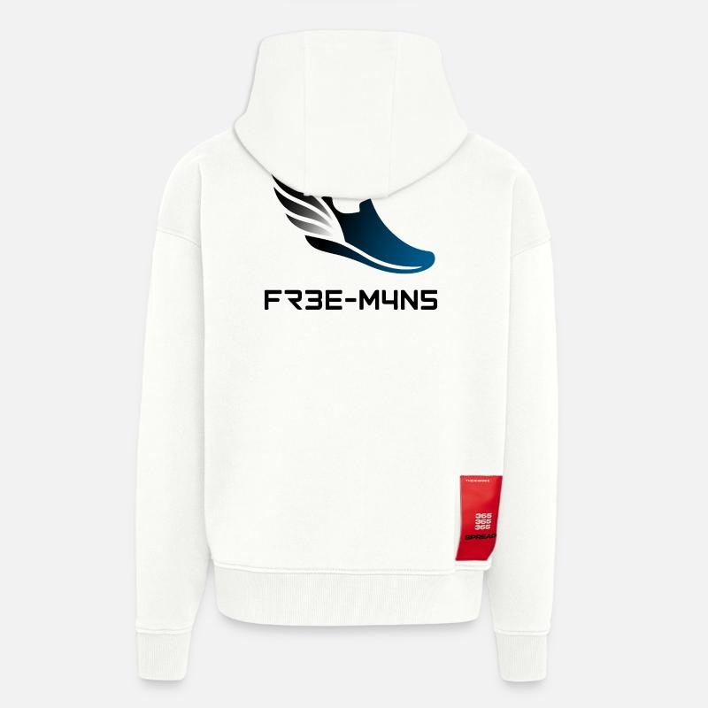 Baskets Ailes de Vitesse - Veste à capuche bio épaisse oversize fabriqué en UE - OFF WHITE