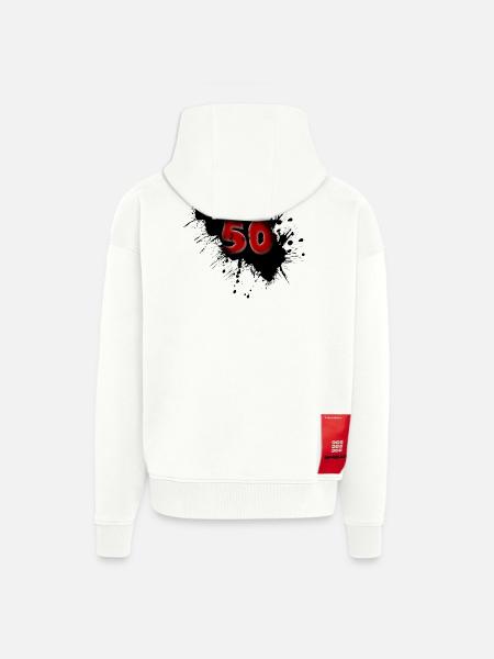 50th birthday - Zip Hoodie - made by SPREAD - OFF WHITE