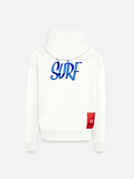surfing, surfing, surfer - Zip Hoodie - made by SPREAD - OFF WHITE