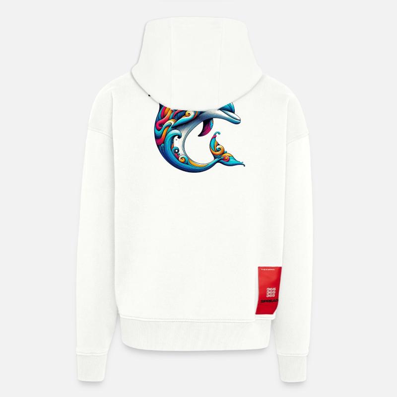 Delfin - Zip Hoodie - made by SPREAD - OFF WHITE