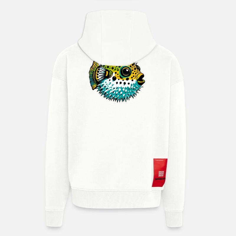 Kugelfisch - Zip Hoodie - made by SPREAD - OFF WHITE