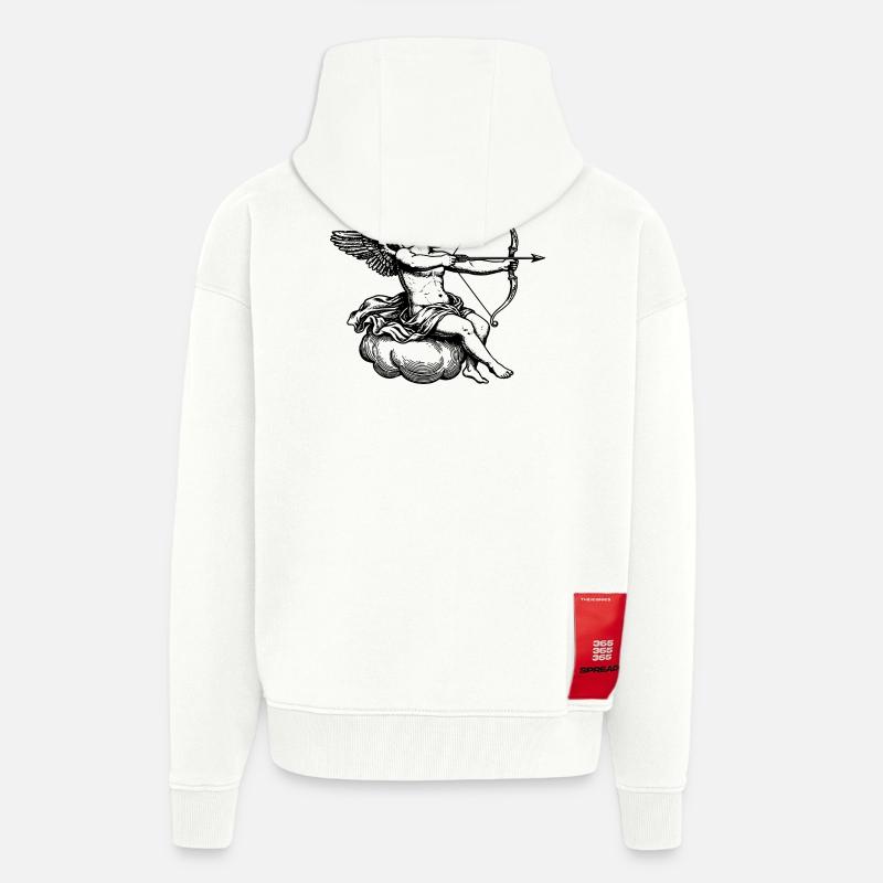 Amor mit Bogen und Pfeil. - Zip Hoodie - made by SPREAD - OFF WHITE