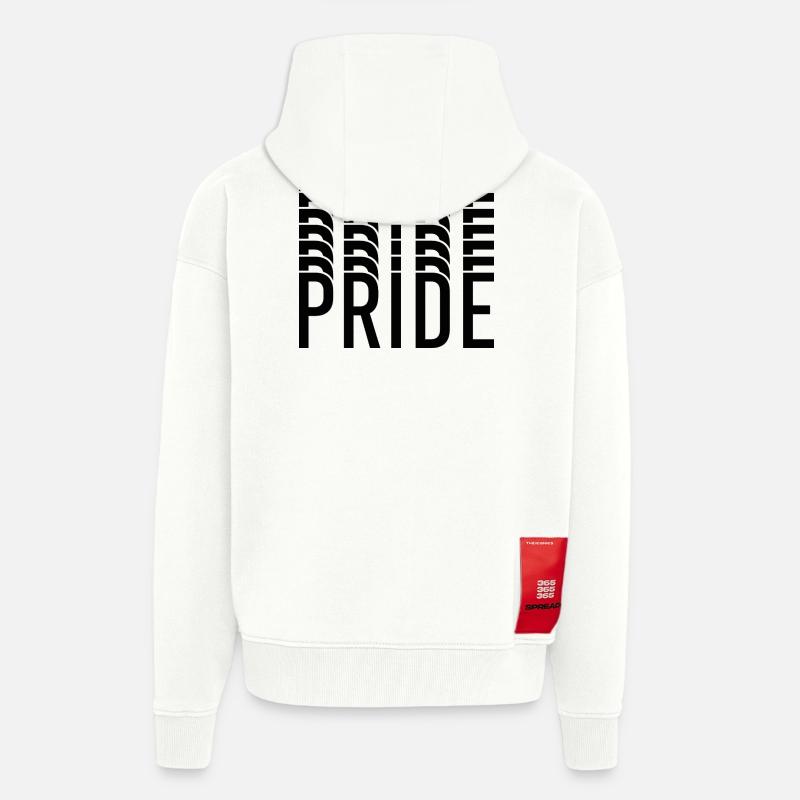 Pride-Typografie-Kontrastmuster - Zip Hoodie - made by SPREAD - OFF WHITE