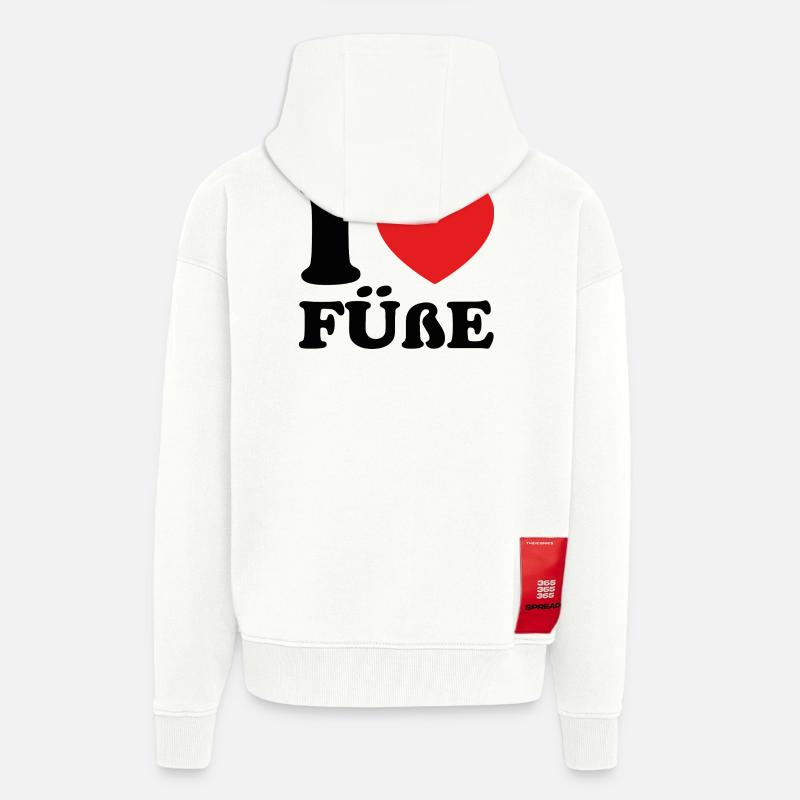 J’adore les pieds - Veste à capuche bio épaisse oversize fabriqué en UE - OFF WHITE