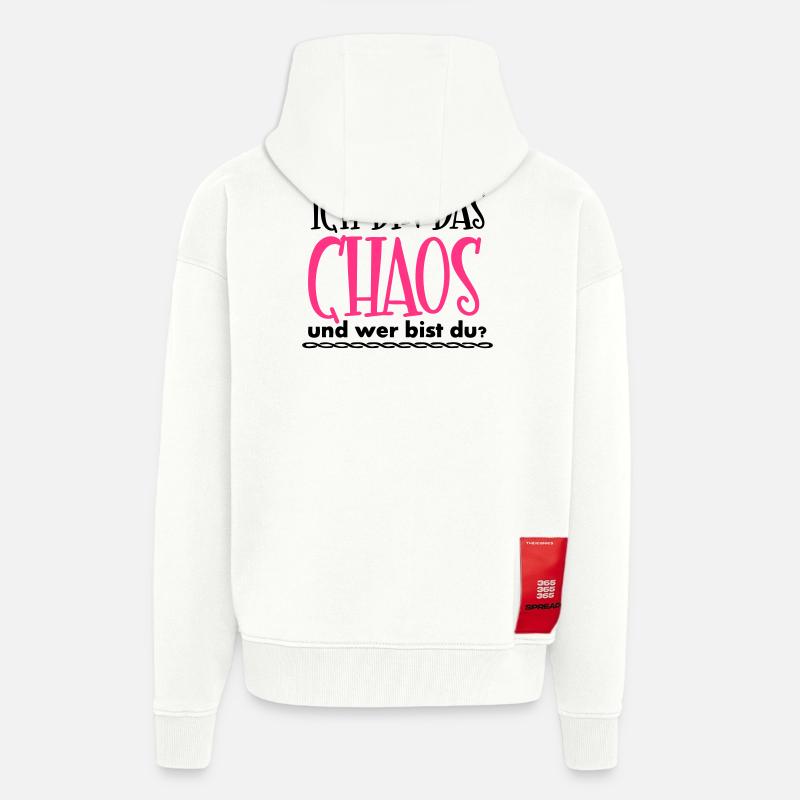 Ich bin das Chaos Geschenk - Zip Hoodie - made by SPREAD - OFF WHITE
