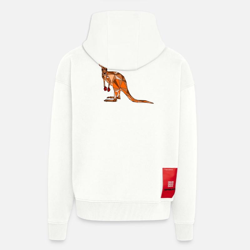 Kangourou blanc - Veste à capuche bio épaisse oversize fabriqué en UE - OFF WHITE