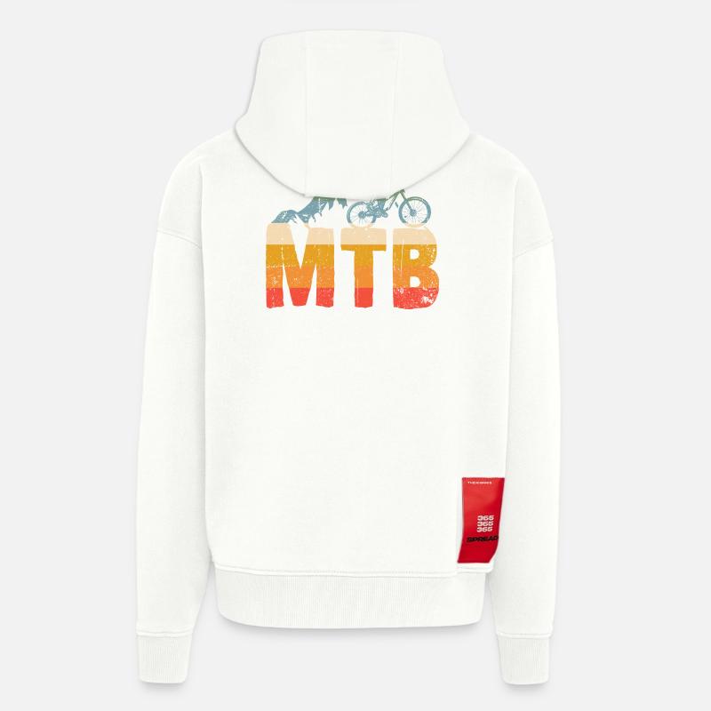 MTB Summit Gradient Fahrer - Zip Hoodie - made by SPREAD - OFF WHITE