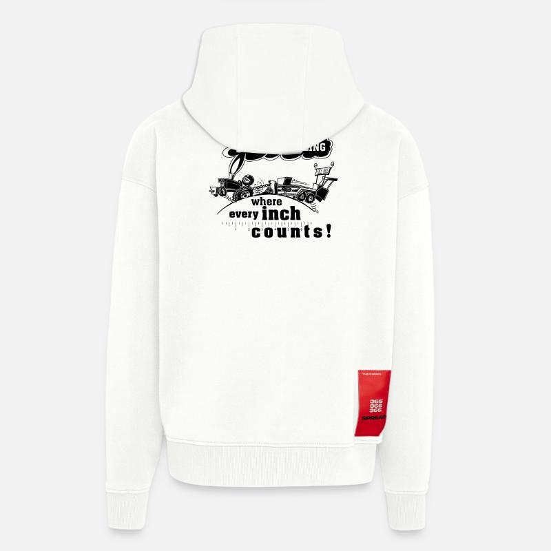 TP où chaque centimètre compte - Veste à capuche bio épaisse oversize fabriqué en UE - OFF WHITE