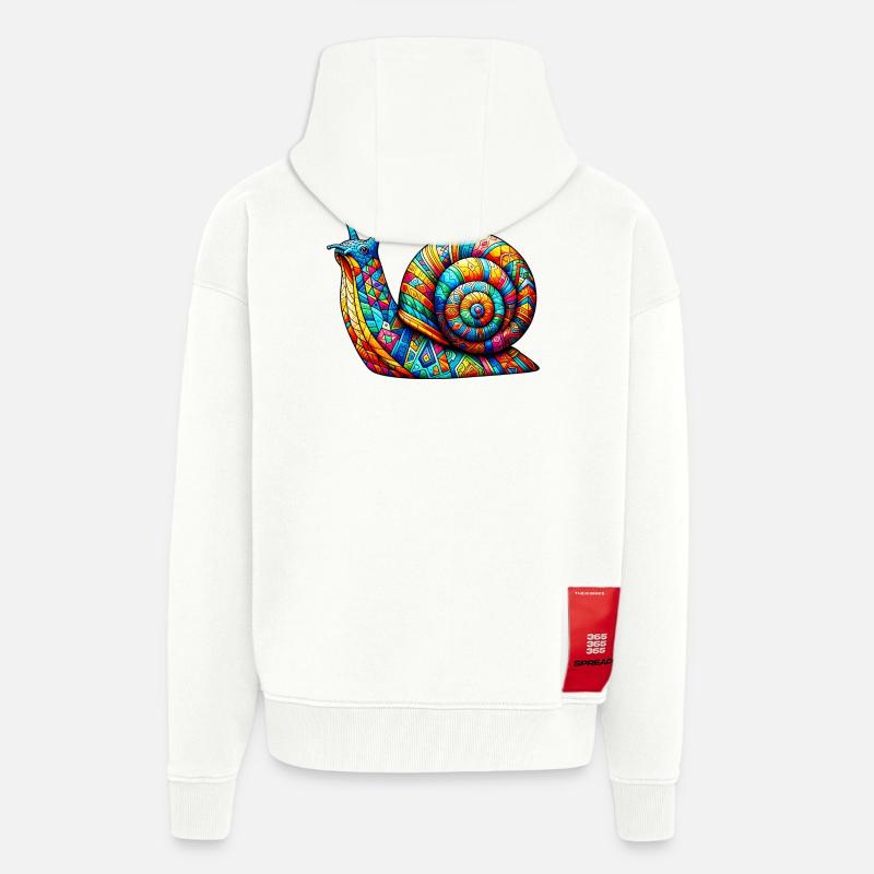 Escargot - Veste à capuche bio épaisse oversize fabriqué en UE - OFF WHITE
