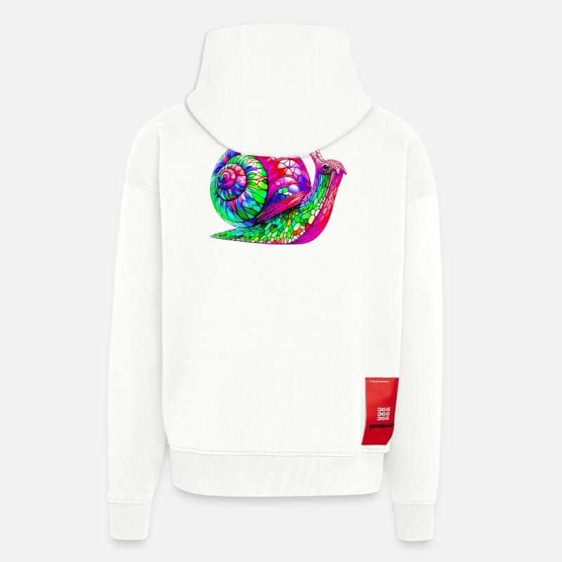 Escargot - Veste à capuche bio épaisse oversize fabriqué en UE - OFF WHITE