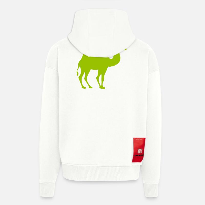 Leuchtendes Kamel Silhouette - Zip Hoodie - made by SPREAD - OFF WHITE