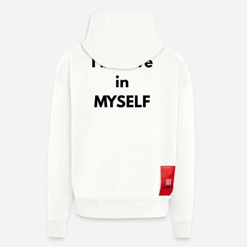 Ich glaube an MICH SELBST - Zip Hoodie - made by SPREAD - OFF WHITE