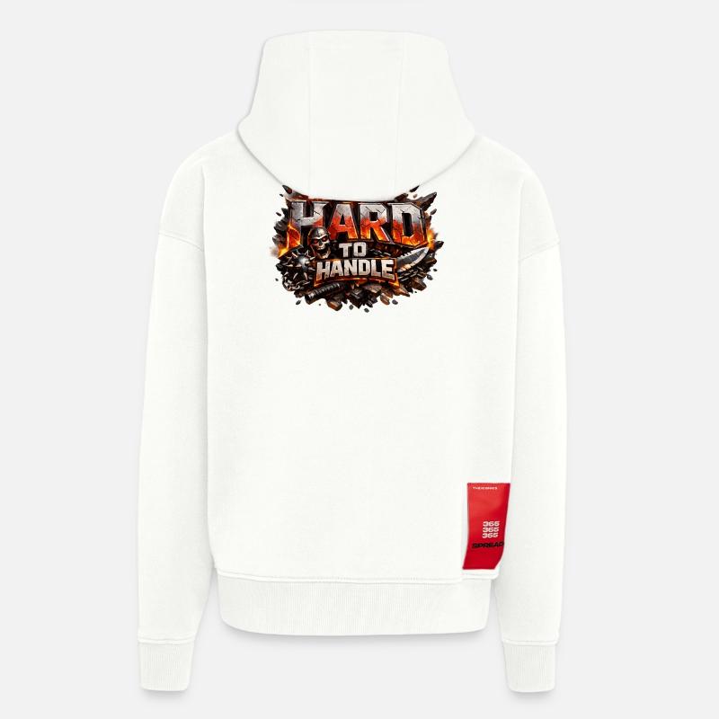 Trop difficile à gérer - Veste à capuche bio épaisse oversize fabriqué en UE - OFF WHITE