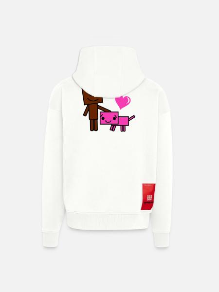 Herzfreunde Roboter Hund - Zip Hoodie - made by SPREAD - OFF WHITE