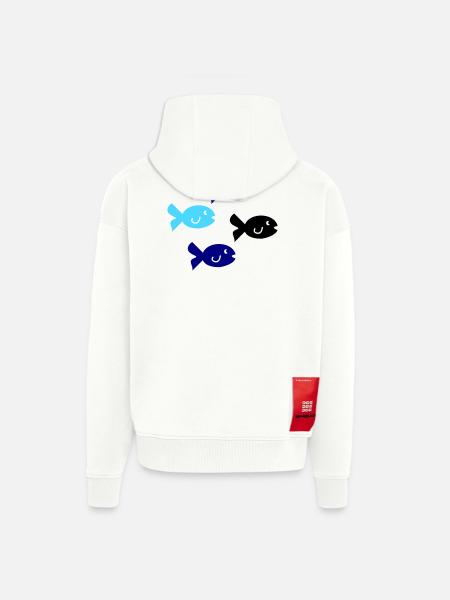 Pisces Silhouette - Zip Hoodie - made by SPREAD - OFF WHITE
