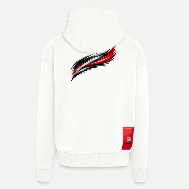 Sportliches Trikot Design Dynamischer Effekt - Zip Hoodie - made by SPREAD - OFF WHITE