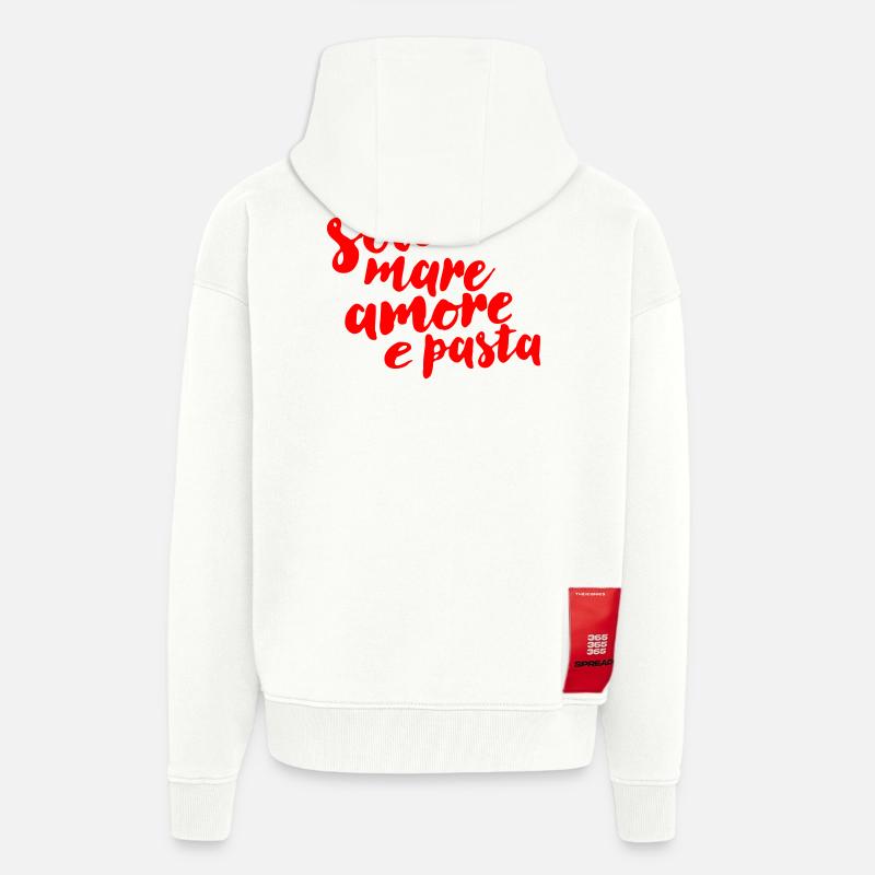 sole, mare, amore e pasta - Zip Hoodie - made by SPREAD - OFF WHITE