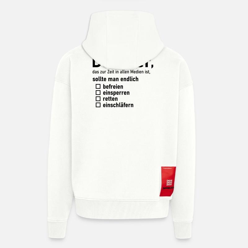 aktuelles Tier - Zip Hoodie - made by SPREAD - OFF WHITE