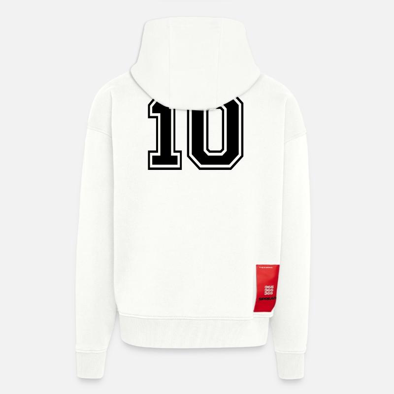 10 - Veste à capuche bio épaisse oversize fabriqué en UE - OFF WHITE