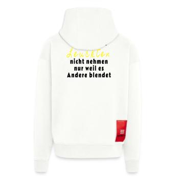 Lass dir dein Leuchten nicht nehmen - Zip Hoodie - made by SPREAD - OFF WHITE - Hinten