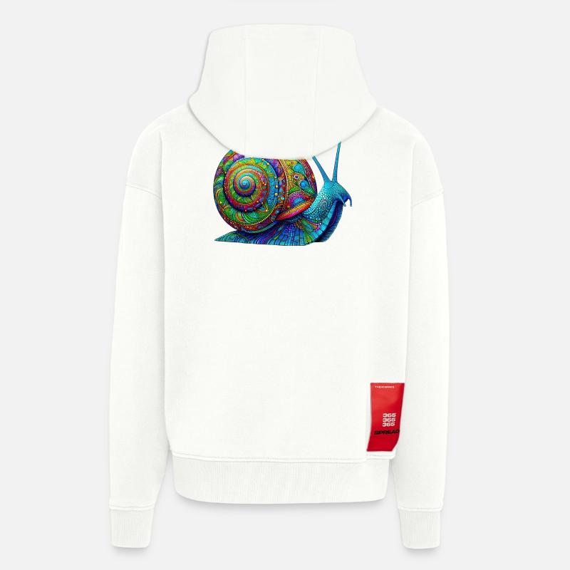 Escargot - Veste à capuche bio épaisse oversize fabriqué en UE - OFF WHITE