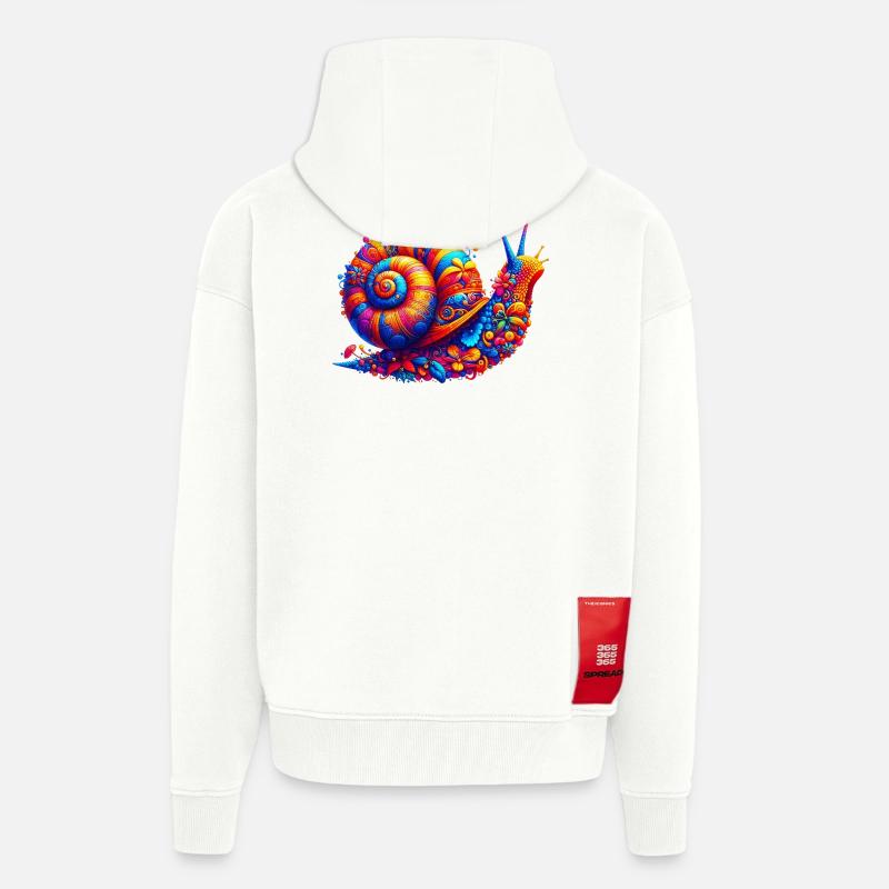 Escargot - Veste à capuche bio épaisse oversize fabriqué en UE - OFF WHITE