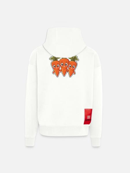 Karla, Kalle and Kim – The Carrot Friends - Zip Hoodie - made by SPREAD - OFF WHITE
