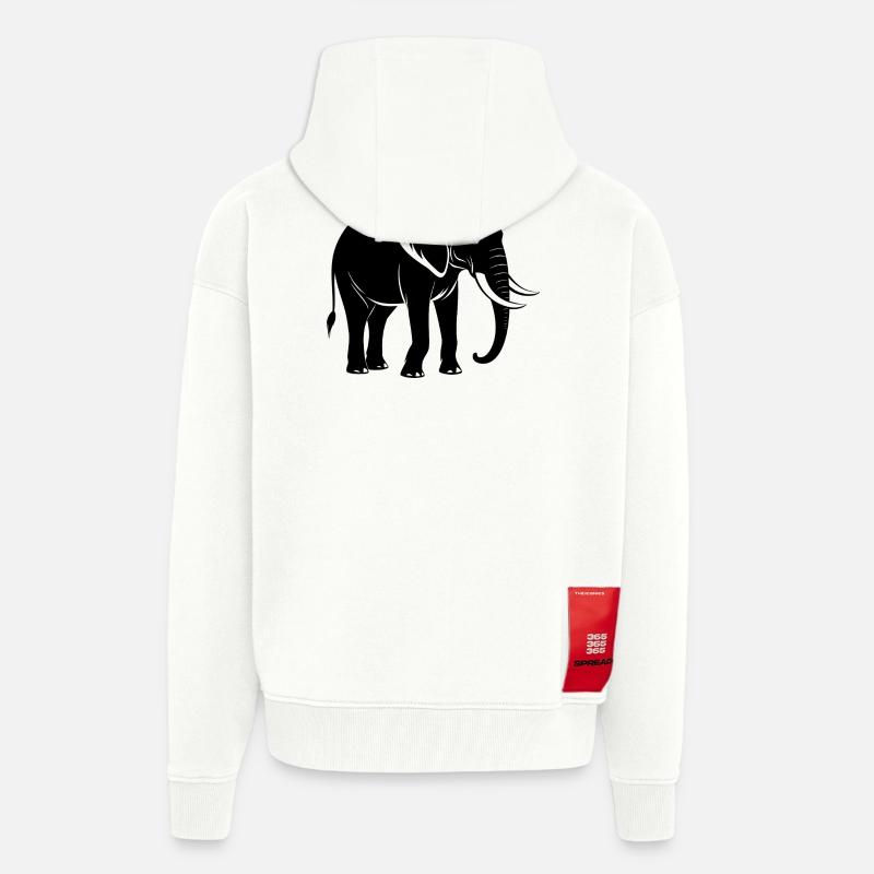 Elefant - Zip Hoodie - made by SPREAD - OFF WHITE