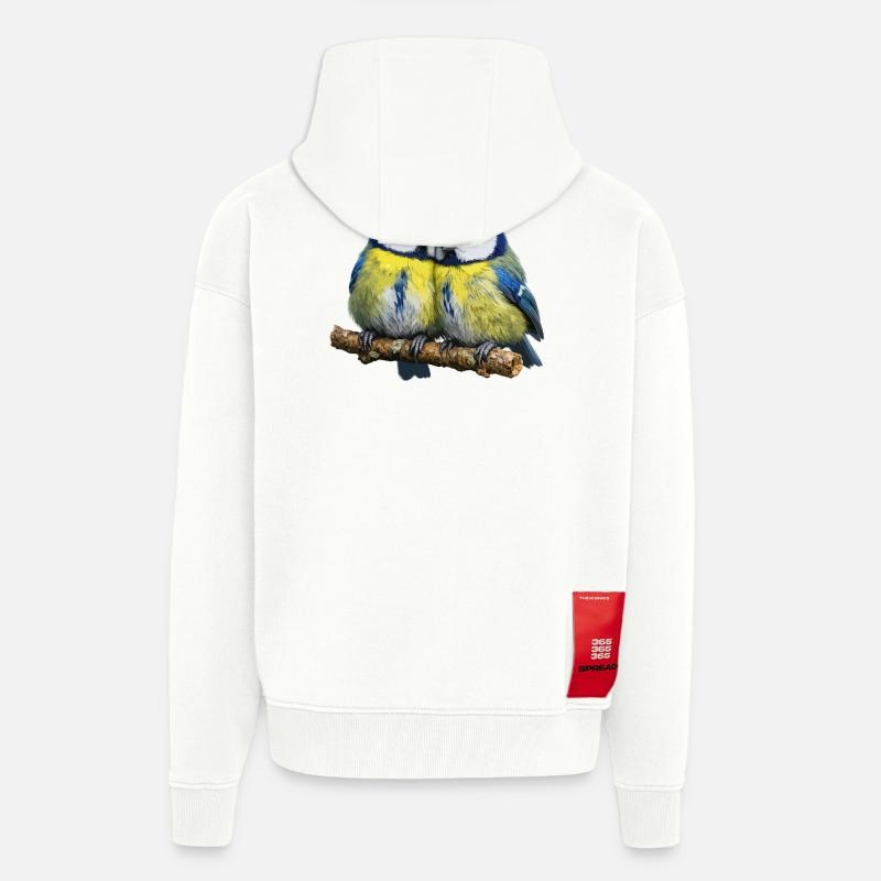 Two Blue - Zip Hoodie - made by SPREAD - OFF WHITE