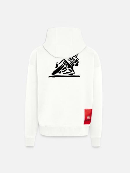 Hanging_of - Zip Hoodie - made by SPREAD - OFF WHITE