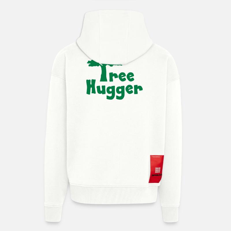 Tree Hugger - Veste à capuche bio épaisse oversize fabriqué en UE - OFF WHITE
