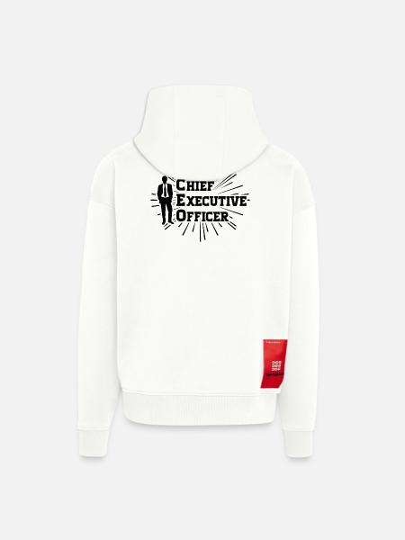 CEO - Chief Executive Officer - Zip Hoodie - made by SPREAD - OFF WHITE