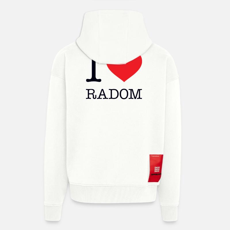 J’ADORE RADOM - Veste à capuche bio épaisse oversize fabriqué en UE - OFF WHITE