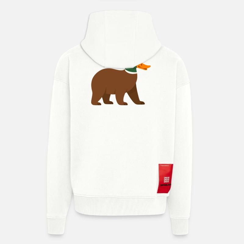 Die Bärente - sie hat einen Schnabel! - Zip Hoodie - made by SPREAD - OFF WHITE