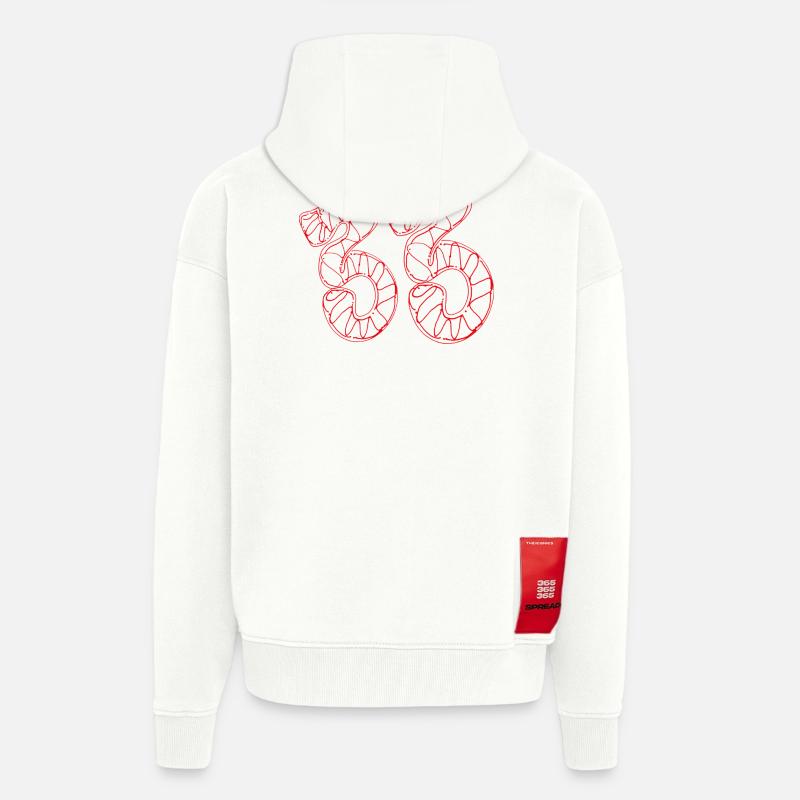 33e anniversaire - Veste à capuche bio épaisse oversize fabriqué en UE - OFF WHITE