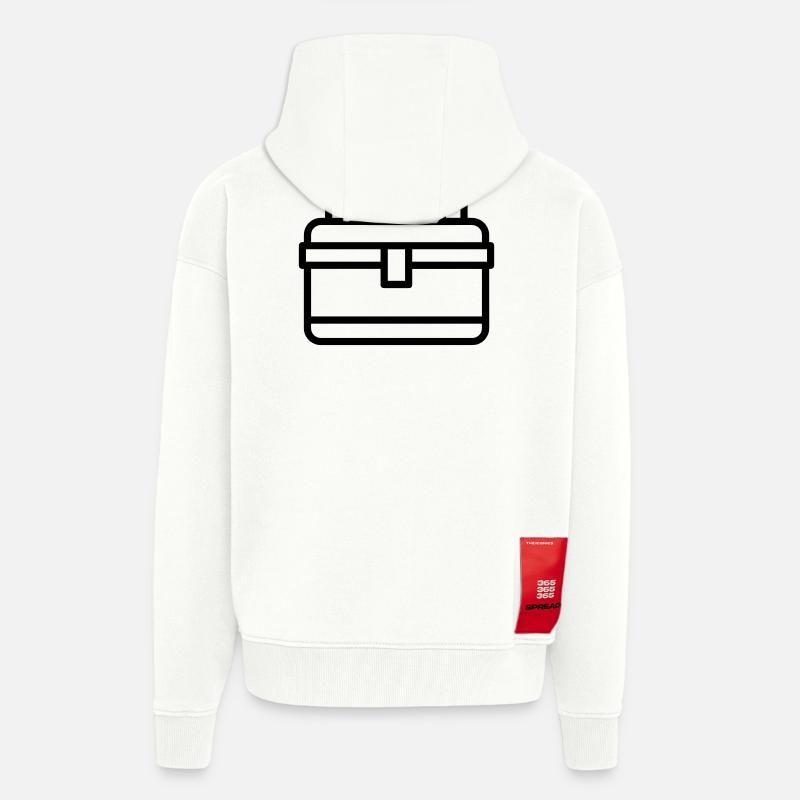 boîte à outils - Veste à capuche bio épaisse oversize fabriqué en UE - OFF WHITE