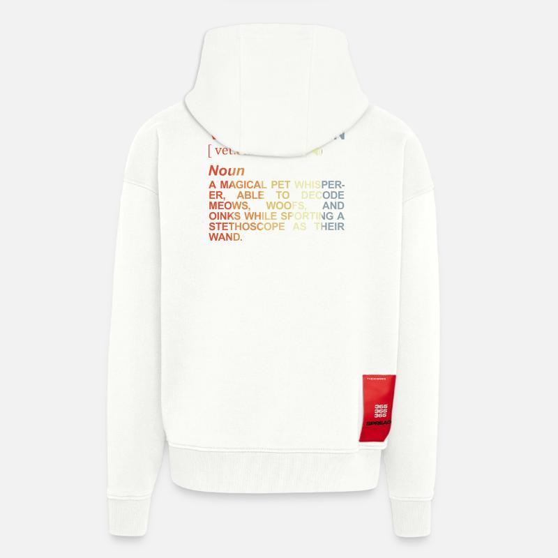 Signification vétérinaire - Veste à capuche bio épaisse oversize fabriqué en UE - OFF WHITE