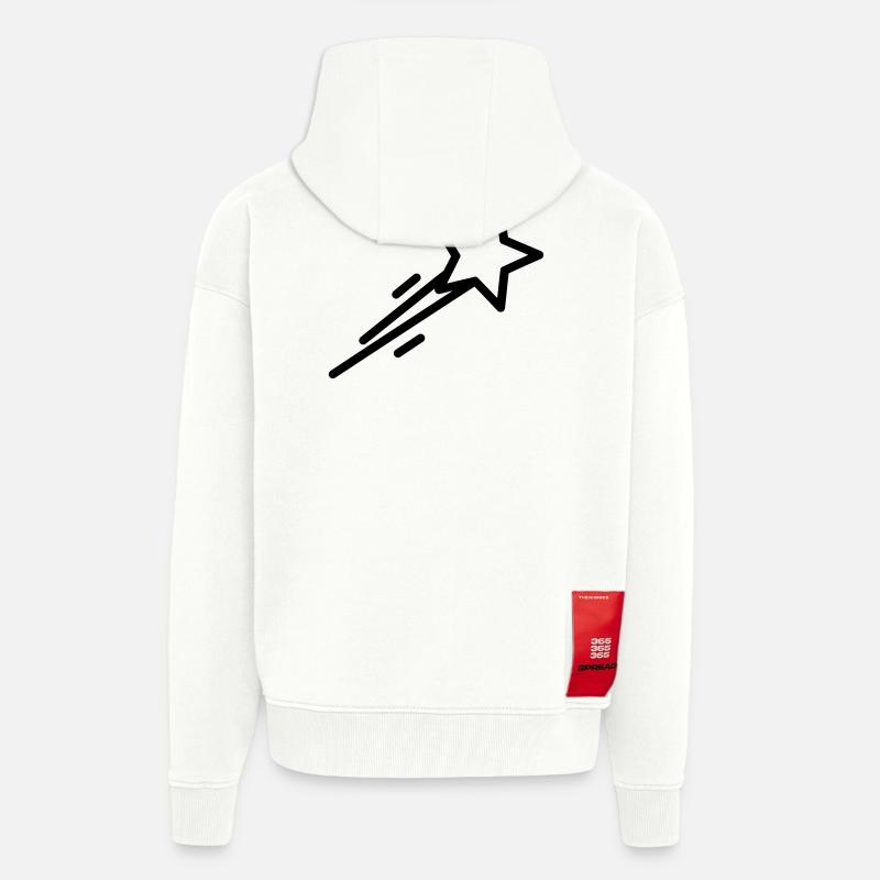 shooting star - Zip Hoodie - made by SPREAD - OFF WHITE