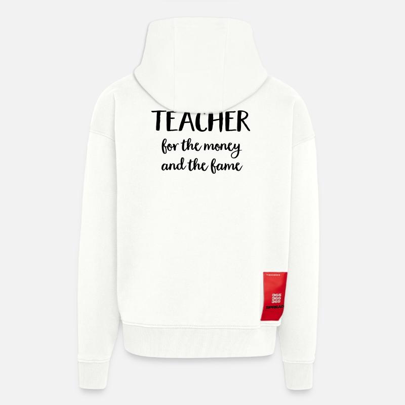 Enseignants - Veste à capuche bio épaisse oversize fabriqué en UE - OFF WHITE