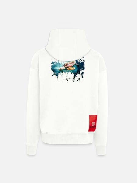 Petcontest turtle - Zip Hoodie - made by SPREAD - OFF WHITE