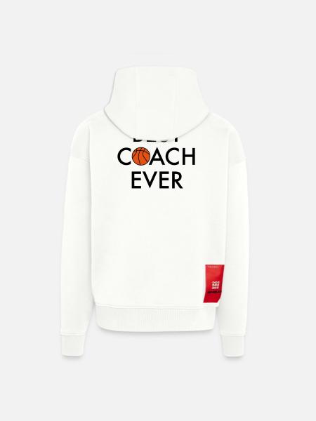 Best basketball coach - Zip Hoodie - made by SPREAD - OFF WHITE