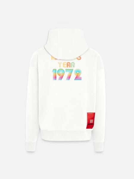 Amazing YEAR 1972 - Zip Hoodie - made by SPREAD - OFF WHITE