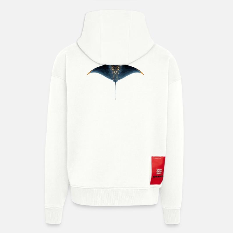 Manta Ray, Devil Ray, Stingray, Diver - Zip Hoodie - made by SPREAD - OFF WHITE