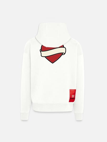 Tattoo Heart Banner Scroll Vector - Zip Hoodie - made by SPREAD - OFF WHITE