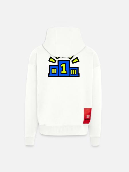 Winner Podium Place 1 Champion - Zip Hoodie - made by SPREAD - OFF WHITE